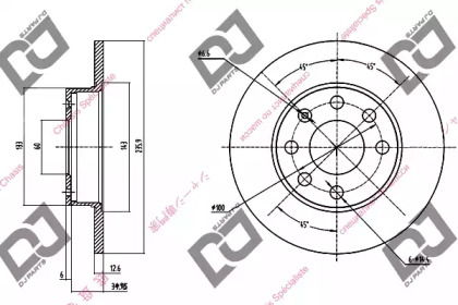 Тормозной диск DJ PARTS BD1266